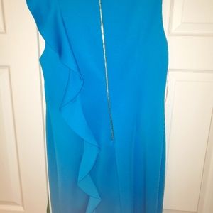 Calvin Klein body con teal dress, size 14